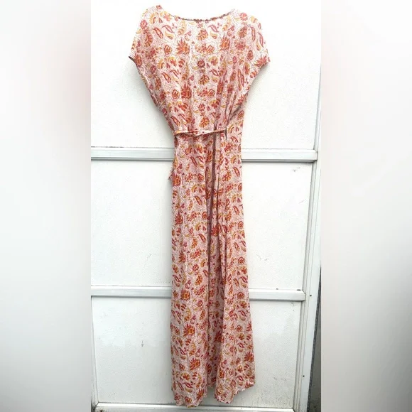 NEW Lucky Brand Maxi Dress Women XL Floral 100% Cotton Wrap Dress Cottagecore - Picture 12 of 13